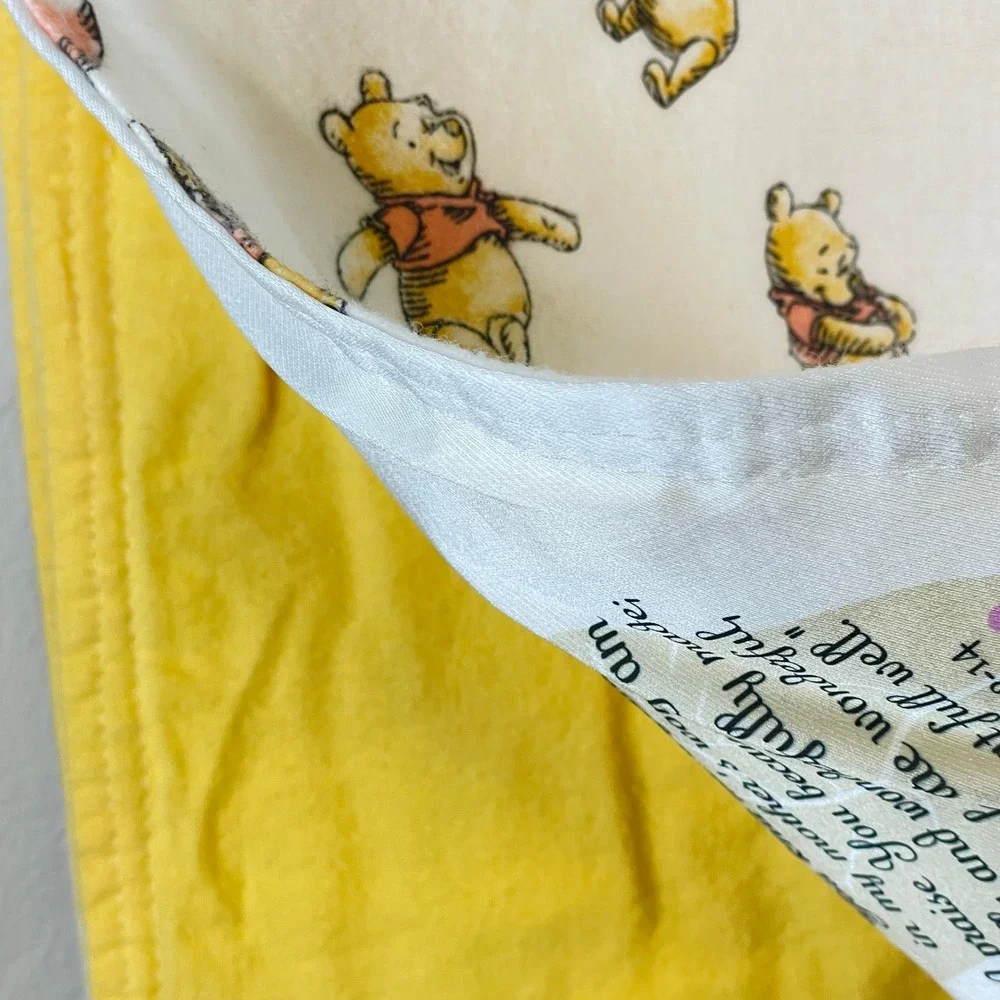 Handmade Baby Fleece Blanket Winnie The Pooh Religious Bible Verse‎ 39.5